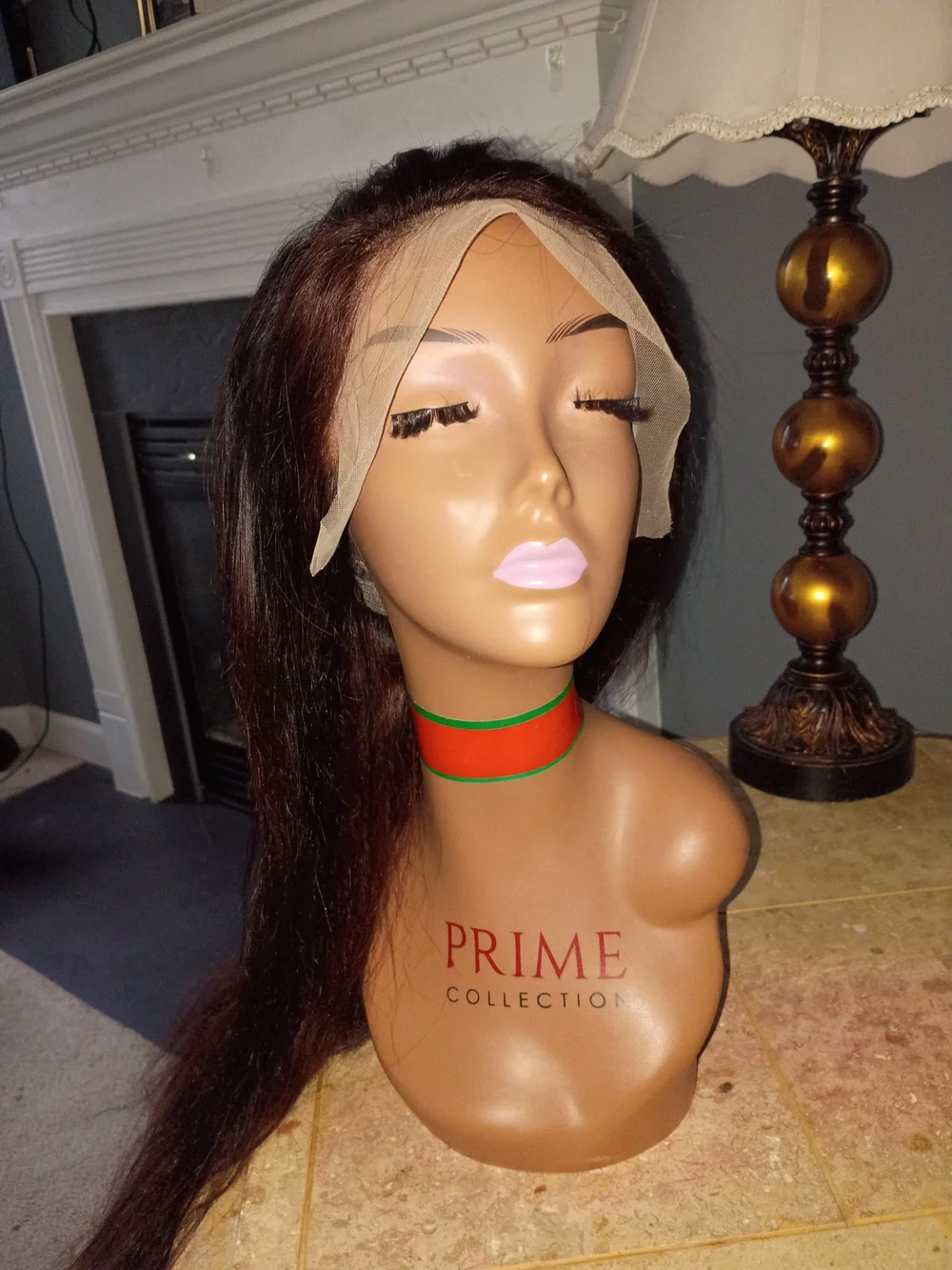 Lace Front Wig in Dark Brown with Natural Hairline